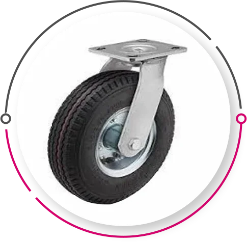 Pneumatic Rubber Castor Wheels